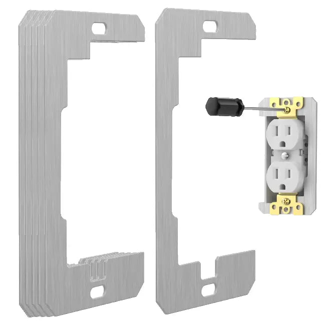 10-Piece Metal Wall Plate Spacers for Electrical Outlets – Leveling Plates to Fix Loose Outlets