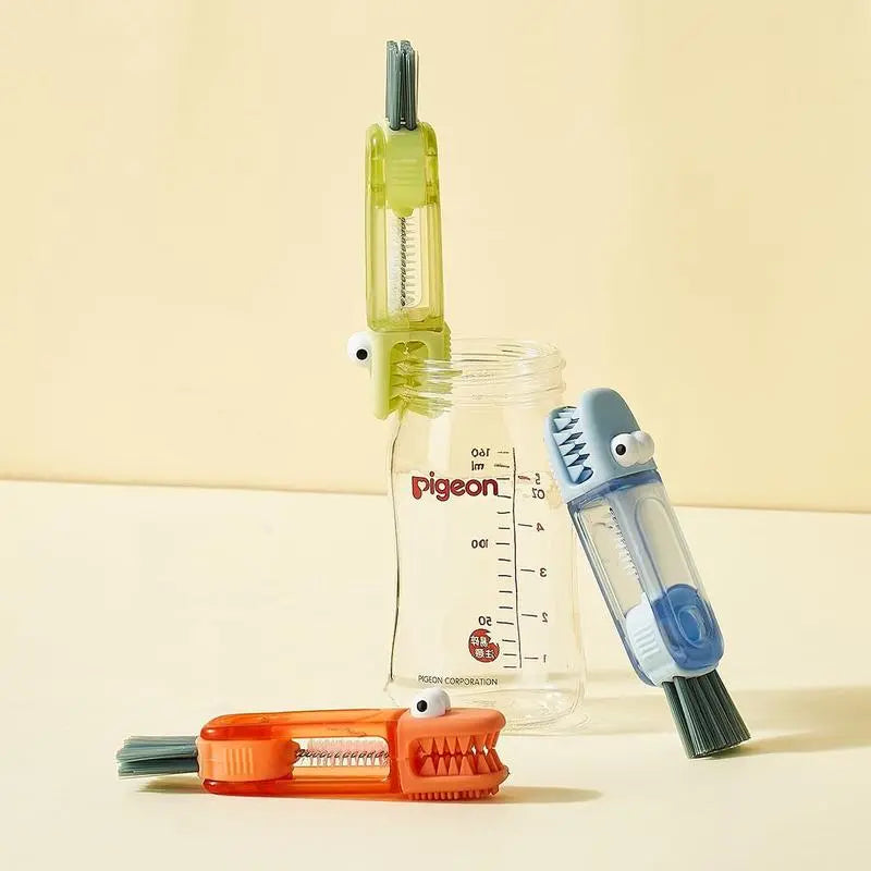 3PCS 3-in-1 Multi-Purpose Gap Cleaning Brush Set – Bottle, Lid & Crevice Cleaning Tool for Cups, Tumblers & Kitchenware