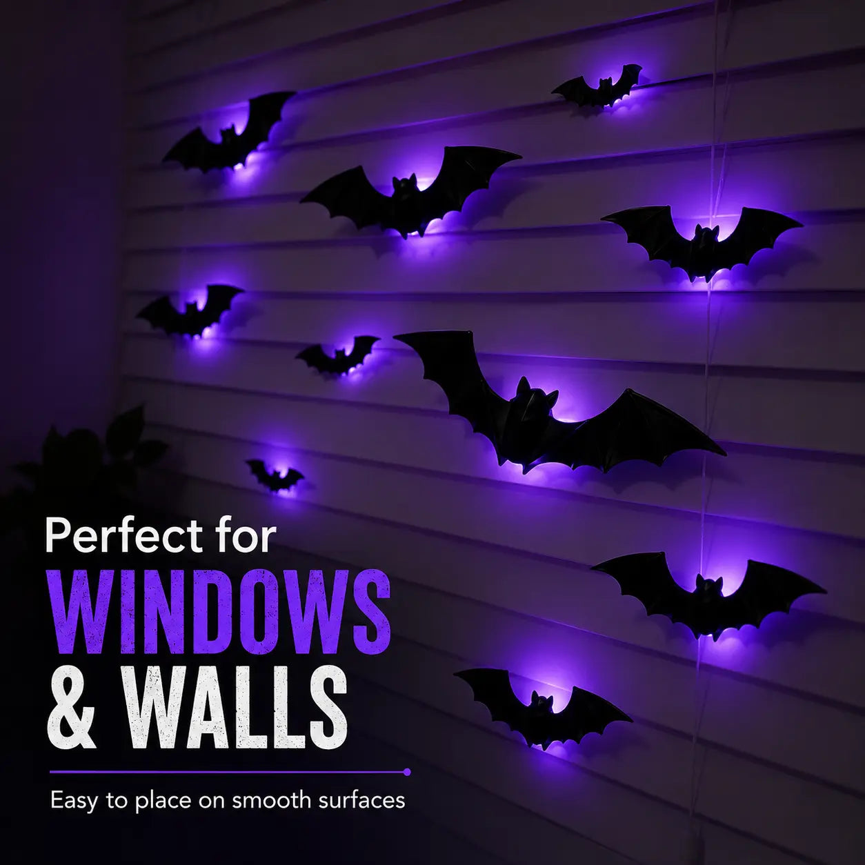 3D LED Bat Light Halloween Wall Decor – Glowing Spooky Party Ornaments (24-Piece Set)