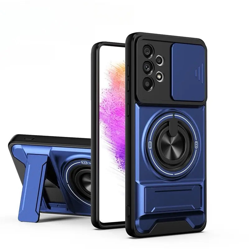Funda con anillo giratorio de grado militar para Samsung Galaxy S25/24/23/22/21 Ultra