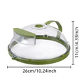Cloche anti-éclaboussures transparente 25 cm pour micro-ondes : avec cuiseur vapeur intégré et couvercle d'évent de vapeur