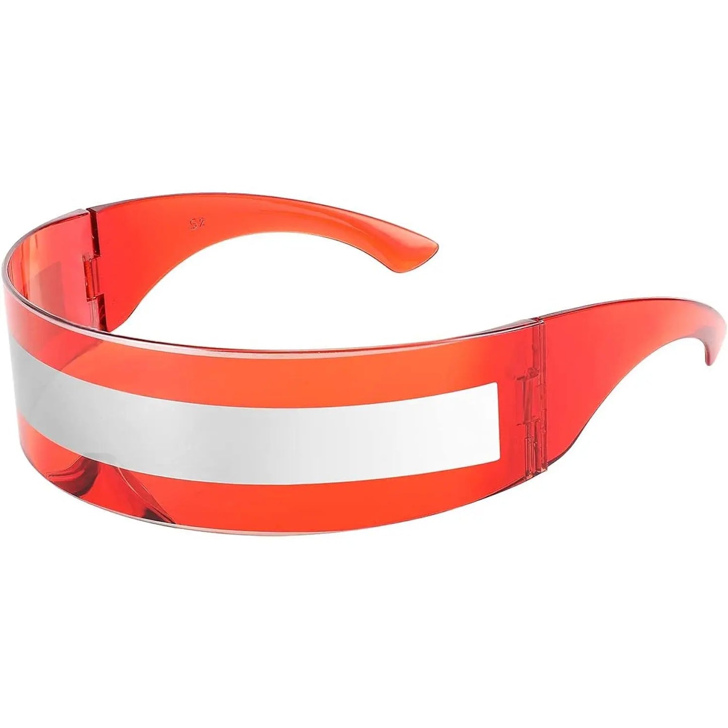 Futuristic Mirrored Cyclops Visor Sunglasses – Unisex Cyberpunk Shades