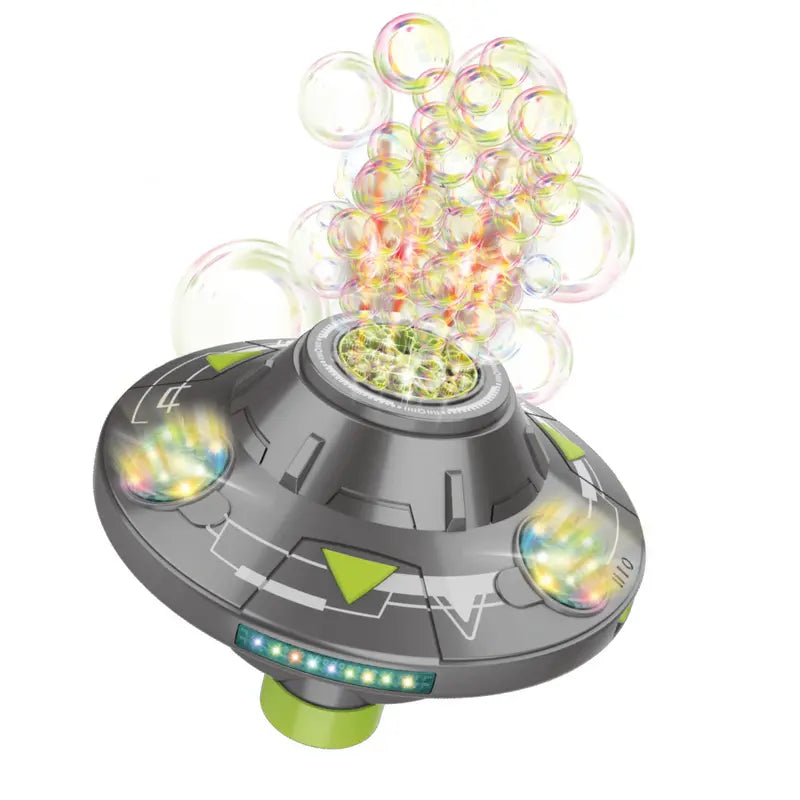 Automatic UFO Bubble Machine with Lights, Music & Obstacle Avoidance