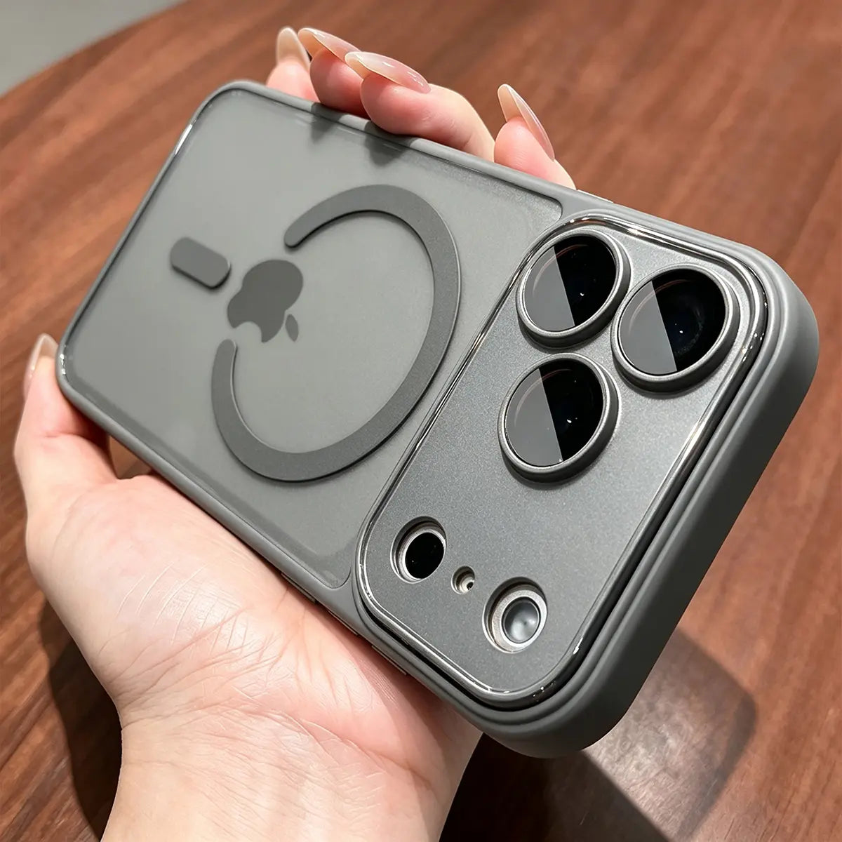 Luxury Matte Translucent Magnetic MagSafe Phone Case with Lens Protector for iPhone 18 Pro MaxV