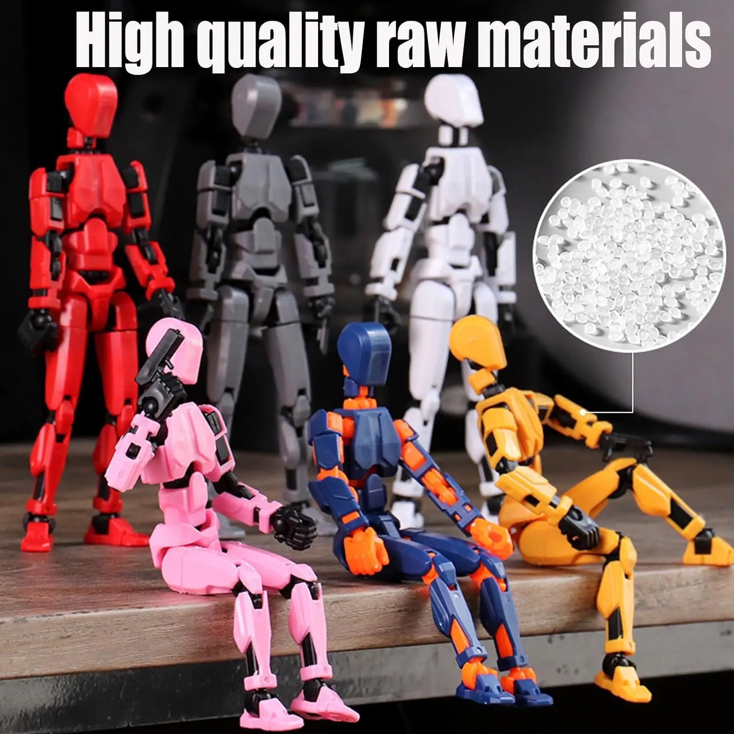 Titan 13 Articulated Action Figure Set (3/4/5-Pc) - Multi-Jointed Robot Toy