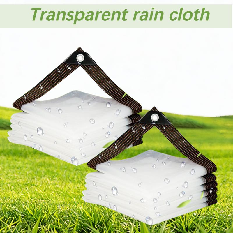 7x11FT Heavy-Duty Waterproof Clear Tarp with Grommets for Outdoor Plant & Patio Protection