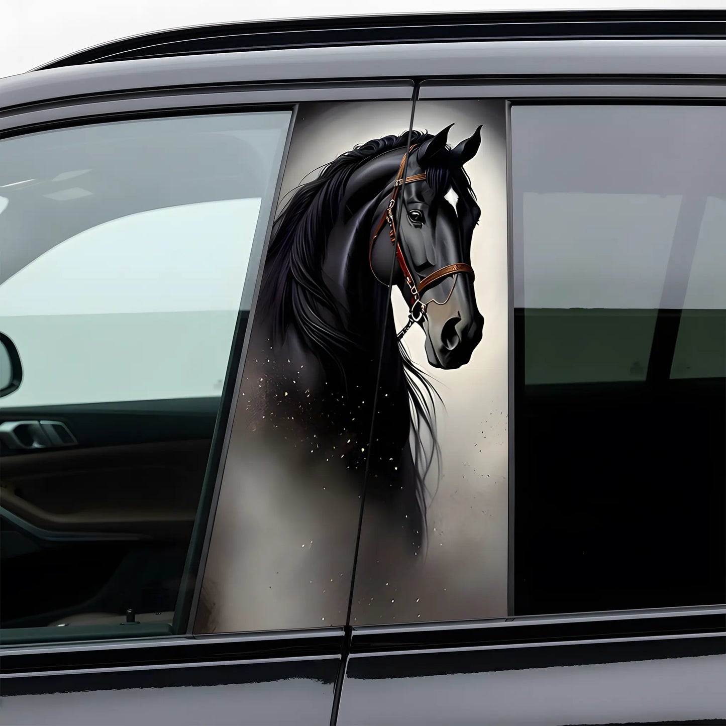 Horse Car B-Pillar Sticker - Durable Horse Design for Vehicle Exterior Enhancement Easy Application No Tools Required Car decals for truck Cool Car Decoration