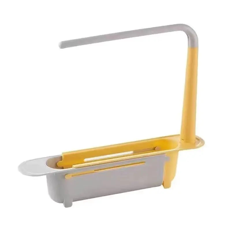 1PC Adjustable Smooth Plastic Expandable Sink Shelf - Kitchen Organizer, Towel Rack, Home Storage Holder for Gifting