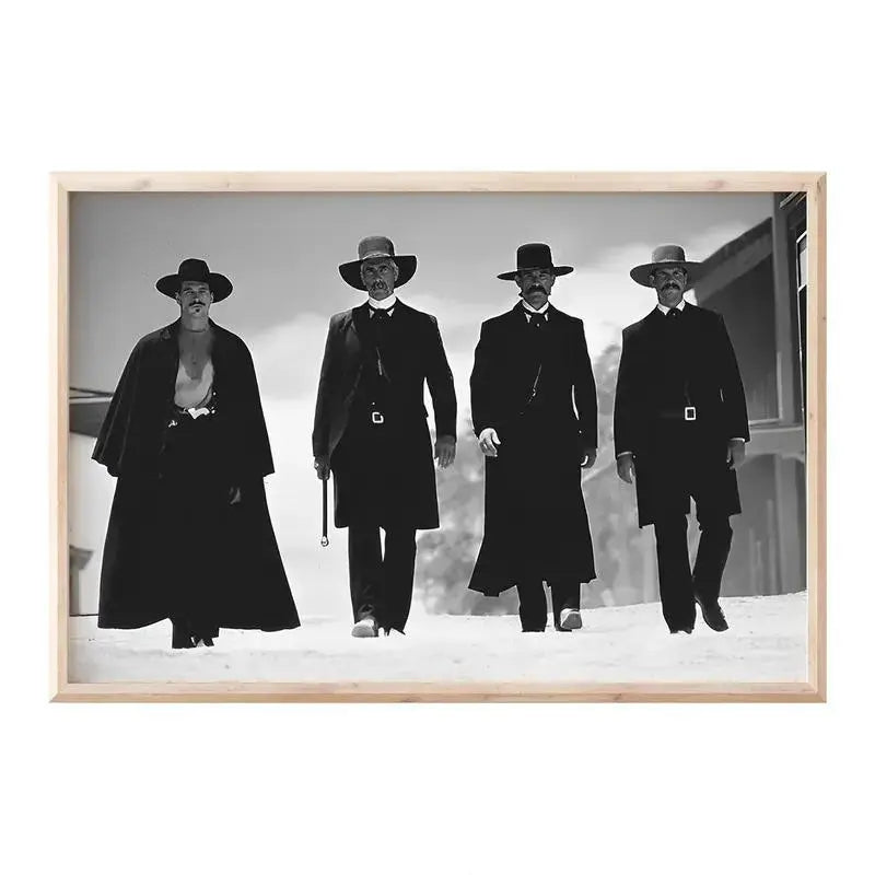 [NO FRAME] Vintage Tombstone Movie Poster, Wyatt Earp, Doc Holliday & Earp Brothers Walking Scene