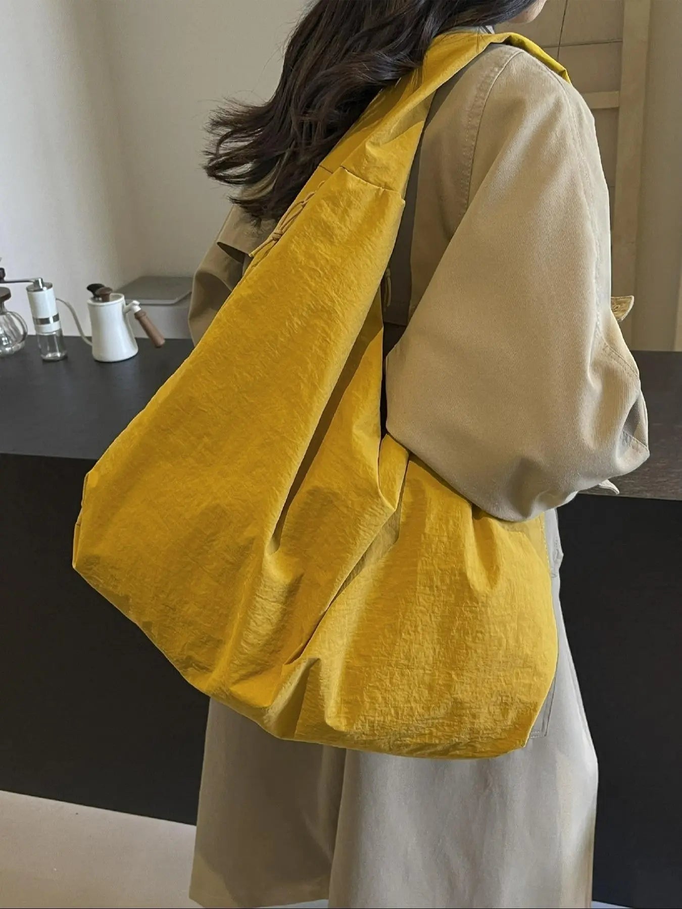 2026 School Season, Fashionable Crossbody Shoulder Bag, Geometric Pattern, Large Capacity, Multi-Pocket, Casual Style, All Seasons, Casual Commuter Bag