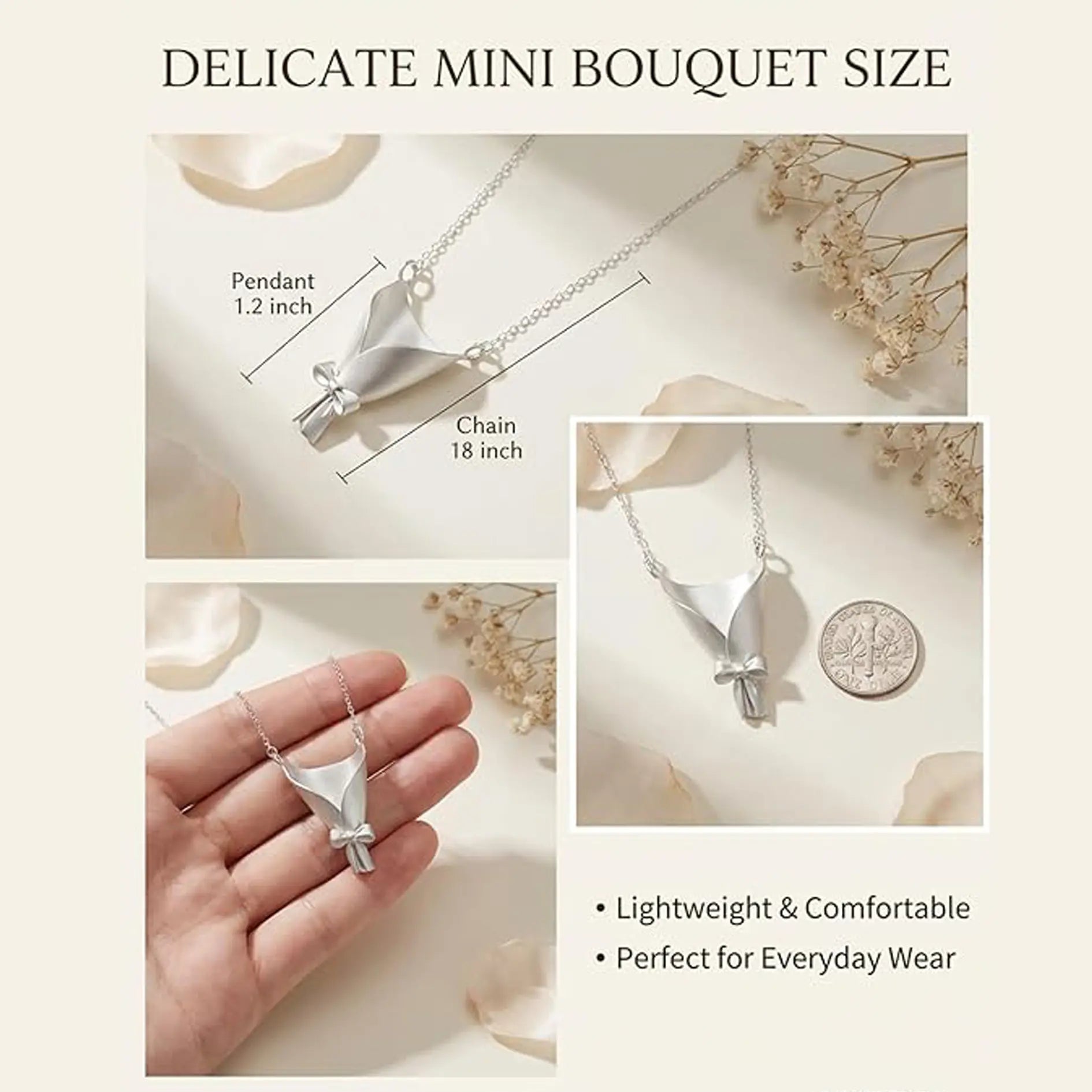 DIY Bouquet Necklace – Create your own custom floral accessory by inserting dried or fresh stems. Holiday gifts for friends and family