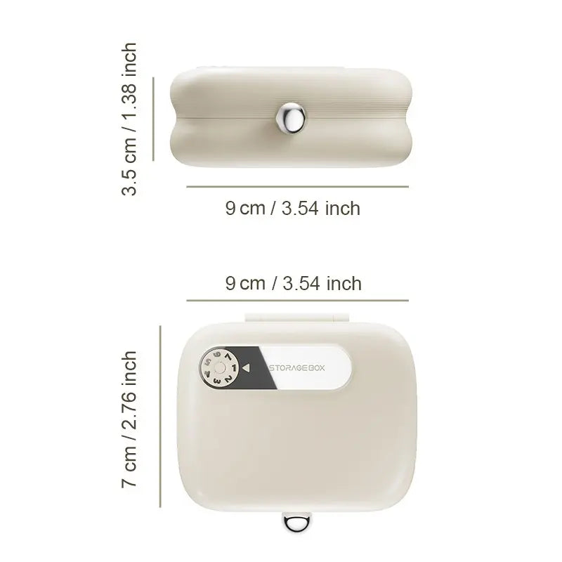7-Day Pill Organizer– Moisture-Proof Daily Medication & Supplement Case for Travel