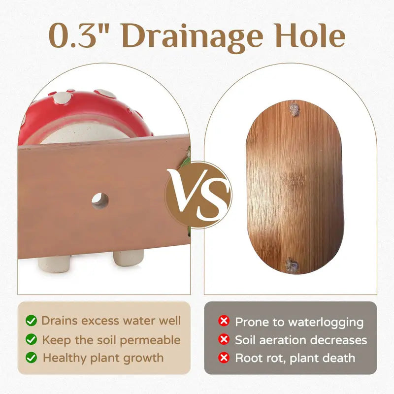 Whimsical Cottagecore Mushroom Smiley Face Hanging Swing Planter - Cheerful Home Decor Gift for Plant Lovers