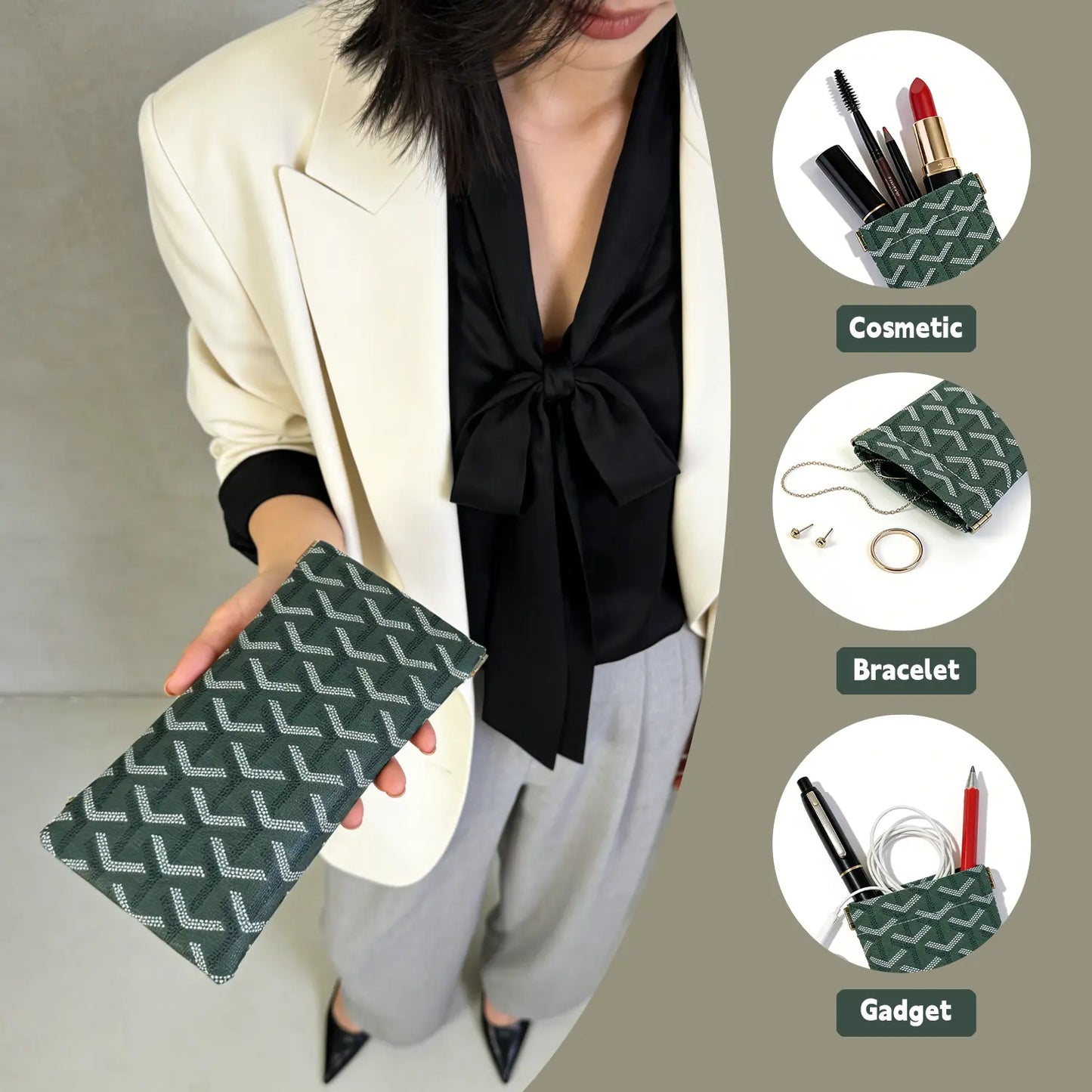 Mini Eyeglass Pouch – Soft Protective Glasses Case with Auto Closure for Travel & Daily Storage