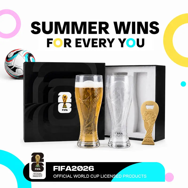 【FIFA WORLD CUP 2026 】Gift Set（Not Glass） 17oz Shatterproof Trophy Pilsner Plastic Beer Cup&Trophy-Shaped Bottle Opener 3-day delivery Perfect for soccer Fans & Parties SummerVibes,summerwins