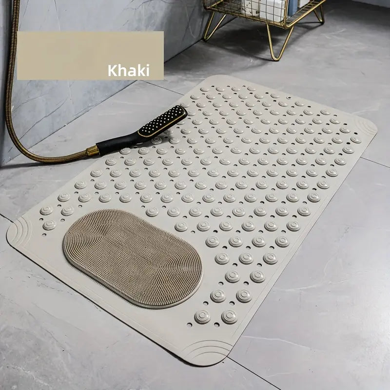 Non-Slip Shower Mat with Foot Massage & Drain Holes, Suction Cup Bathtub Mat