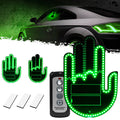 DIBMS Remote Control LED Car Gesture Light – Rechargeable Finger Hand Sign for Rear Window