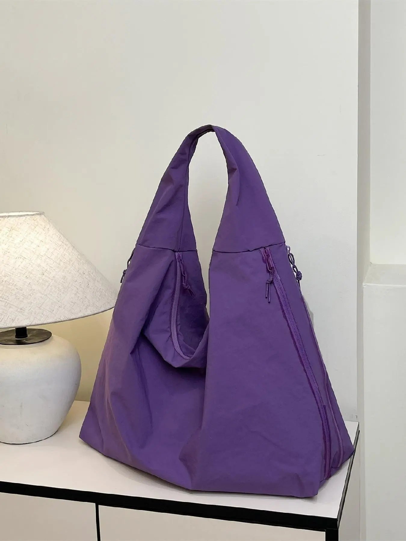 2026 School Season, Fashionable Crossbody Shoulder Bag, Geometric Pattern, Large Capacity, Multi-Pocket, Casual Style, All Seasons, Casual Commuter Bag
