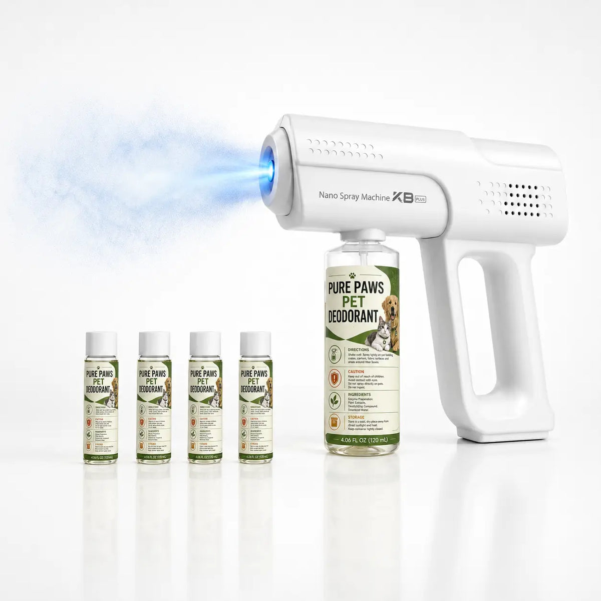Pet Bio-Enzyme Stain & Odor Eliminator Spray – Blue Light Probiotic Deodorizing Cleaner