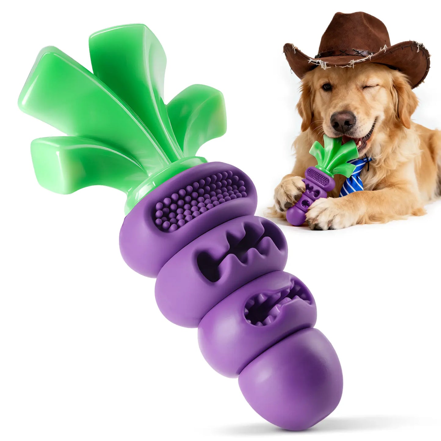 Carrot Dog Chew Toy – Durable Interactive Dental Toy for Aggressive Chewers, Teeth Cleaning & Mental Stimulation
