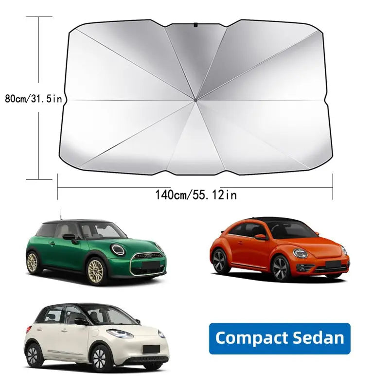 Car Front Windshield Sunshade: Foldable UV Blocker & Heat Reducer
