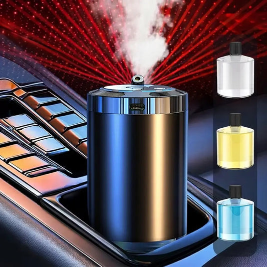 Smart Car Air Freshener, Touch Control Aromatherapy Diffuser with 5 Mist Modes & RGB Star Light