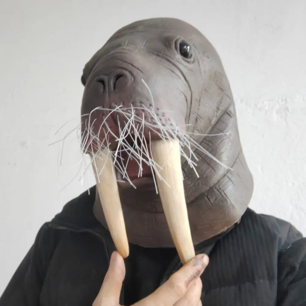 Realistic Walrus Latex Animal Mask for Halloween Parties and Cosplay