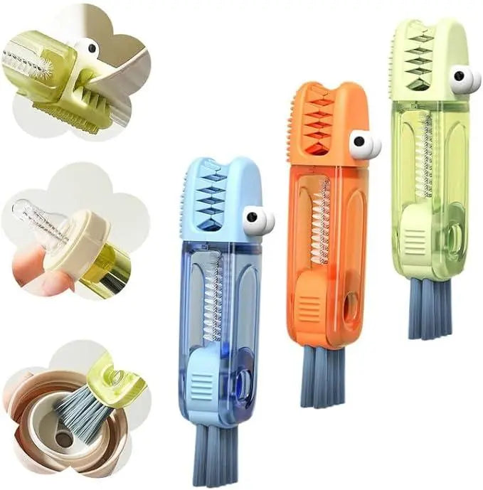 3PCS 3-in-1 Multi-Purpose Gap Cleaning Brush Set – Bottle, Lid & Crevice Cleaning Tool for Cups, Tumblers & Kitchenware