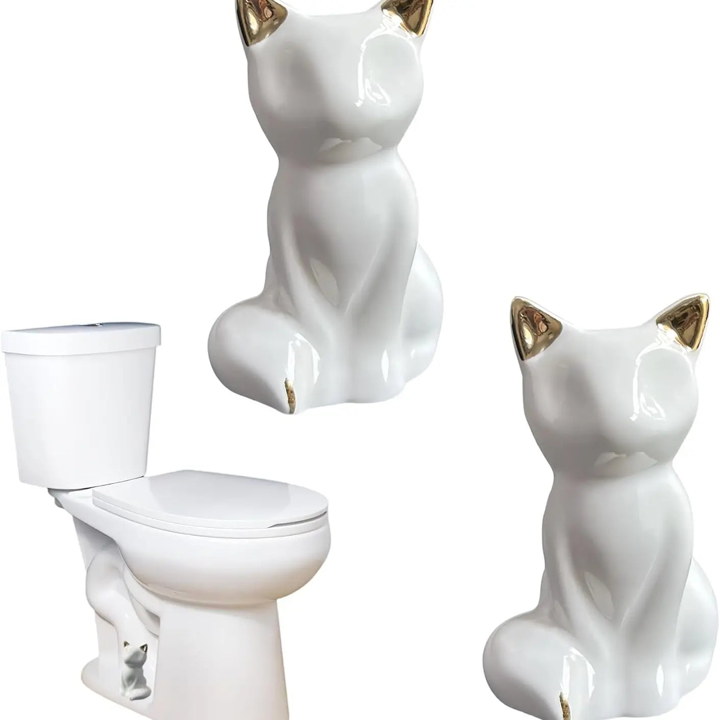 2-Pack Decorative Ceramic Bird Toilet Bolt Covers, Cute Screw Caps