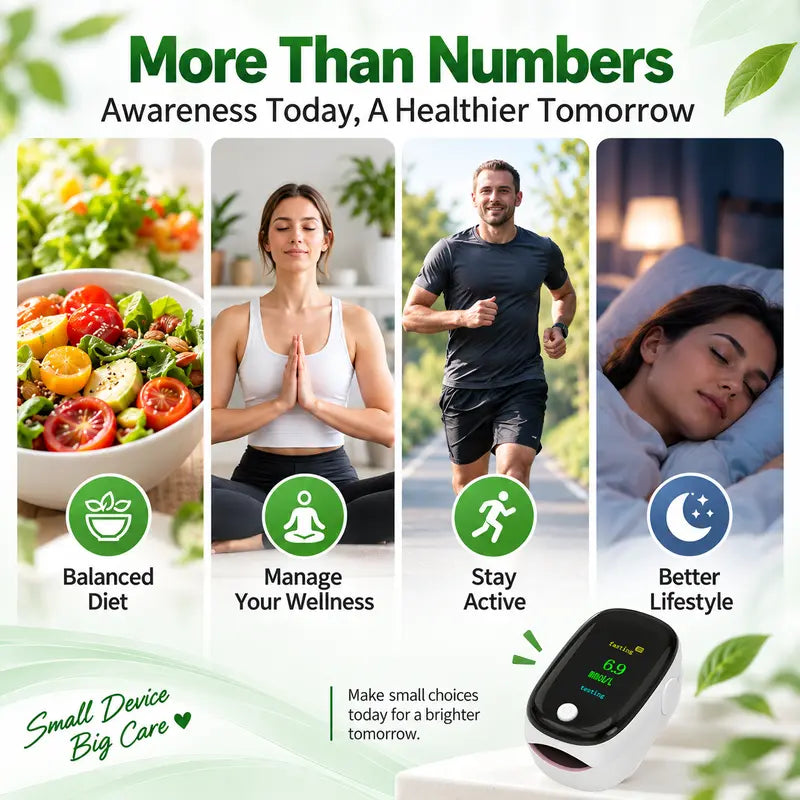 Non-Invasive Blood Glucose Monitor – 5-Second Instant Painless Smart Meter