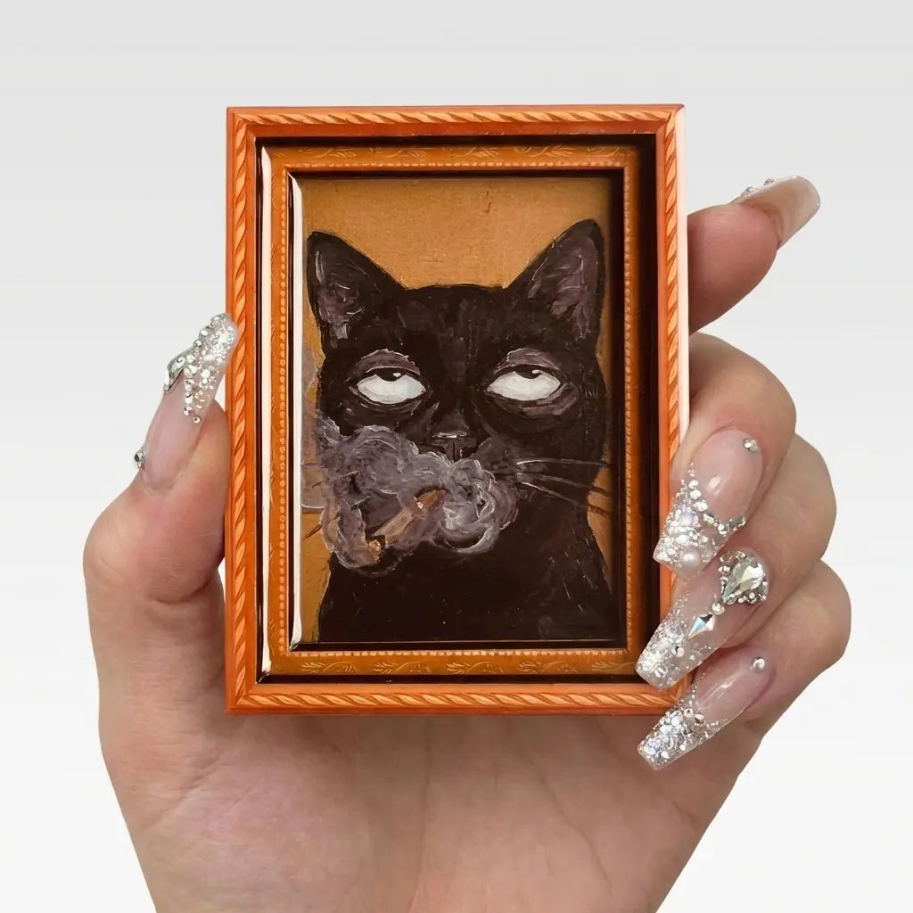 Funny Vintage Art Frame Fridge Magnets - Quirky Animal Portraits for Home & Office