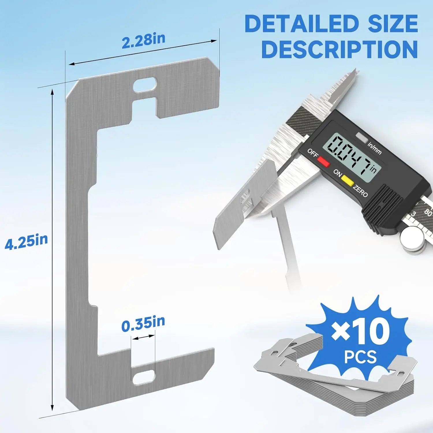 10-Piece Metal Wall Plate Spacers for Electrical Outlets – Leveling Plates to Fix Loose Outlets