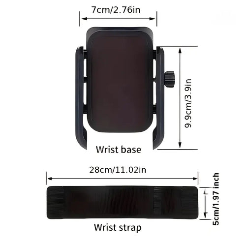 2-Piece Adjustable 360° Rotatable Phone Wrist Armband Holder – Quick-Release Sports Mount Strap