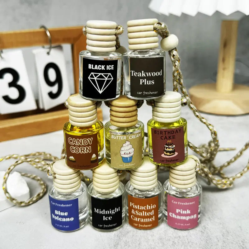 8ML Hanging Scent Oil Diffuser (3-Pack) – Natural Long Lasting Fruit Car Air Freshener