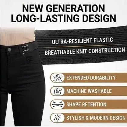 No-Show Invisible Fabric Belt for Men & Women – Adjustable Flat Buckle Belt for Jeans & Pants