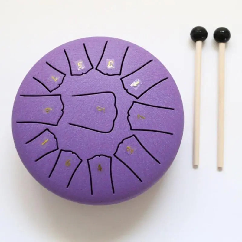 11-Note Steel Tongue Drum Set – 6" Meditation Hand Drum with Bag & Mallets