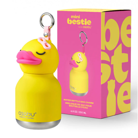 Mini Duck Insulated Water Bottle – Cute Portable Thermos Cup with Keychain Strap