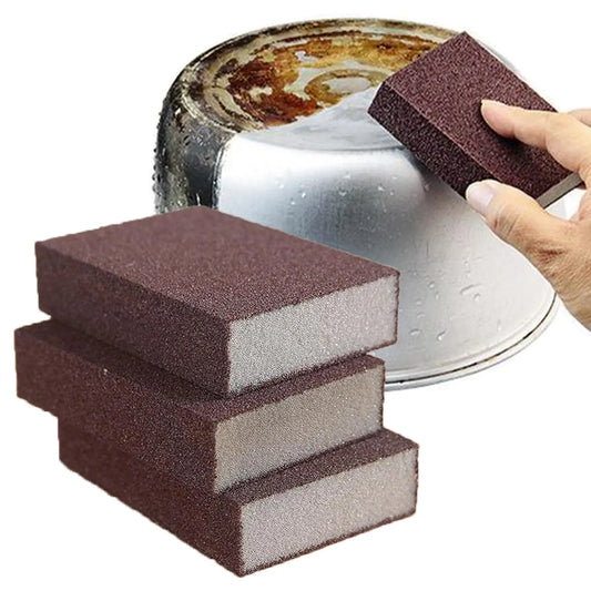 3 Pack Magic Emery Cleaning Sponge Rust Remover for Kitchen Pots Powerful Decontamination Tool Versatile Household Cleaning Gadget