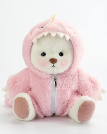 Furry Dino Bear | Handmade Jointed Teddy Bear Gift