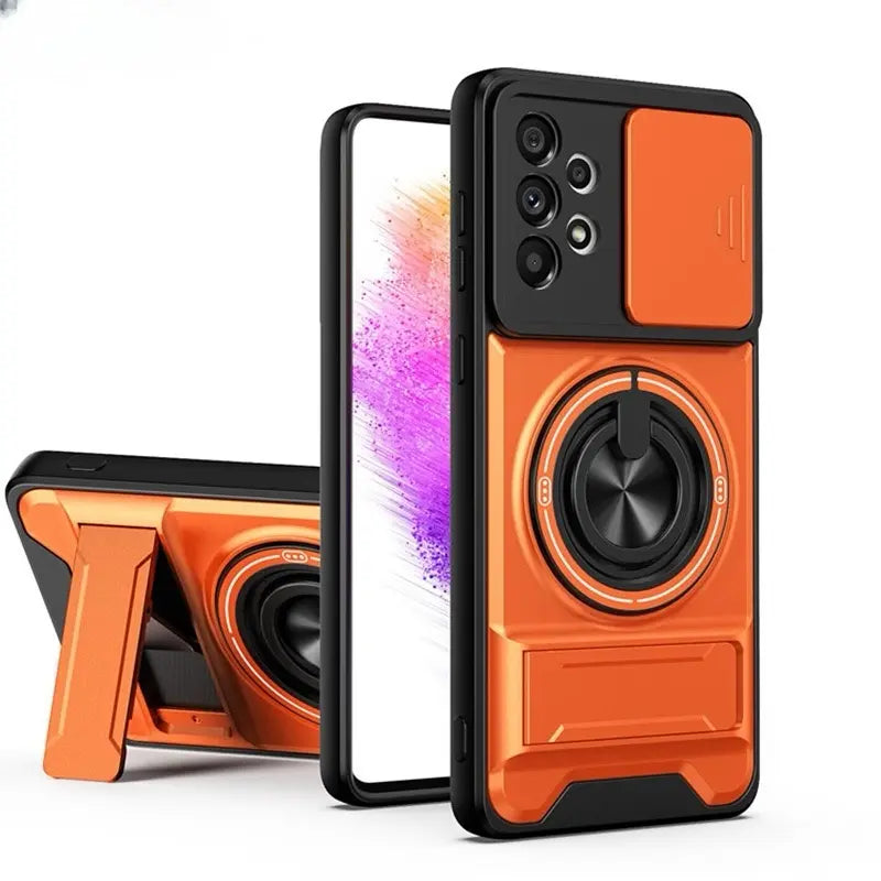Funda con anillo giratorio de grado militar para Samsung Galaxy S25/24/23/22/21 Ultra