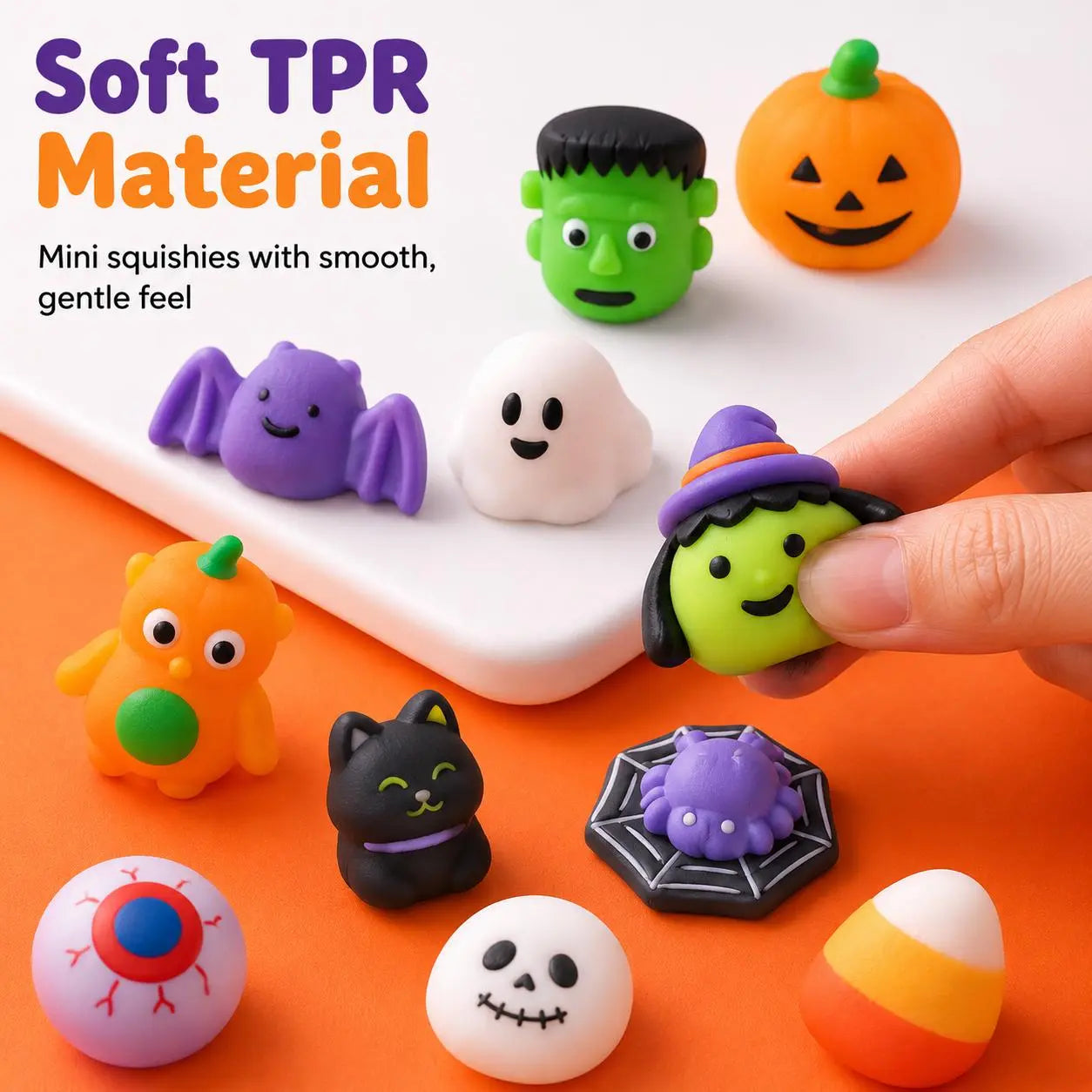 Halloween Mochi Squishies Kit – Mini Spooky Party Favors & Trick-or-Treat Bag Fillers