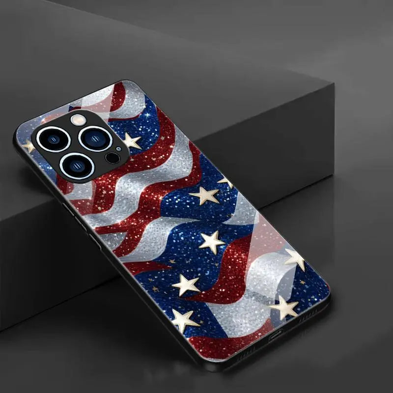 Patriotic American Flag Case for iPhone 16–11 & Samsung Galaxy S26–S22 – Slim Protective Cover