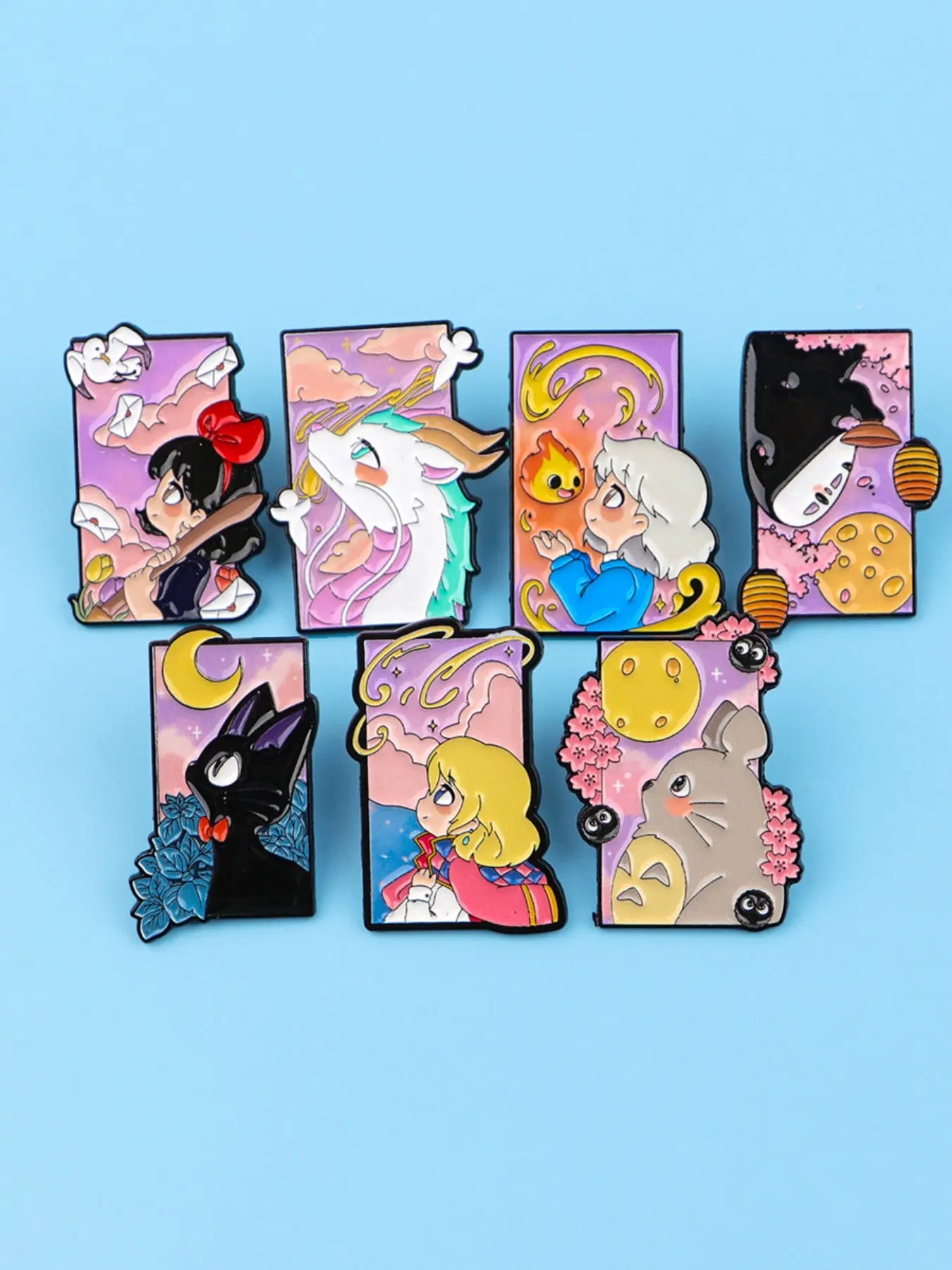 7pcs/Set Cartoon Character Brooch, Cute Style Badges for Daily Wear, Perfect Gift for Friends, All-Season Accessory