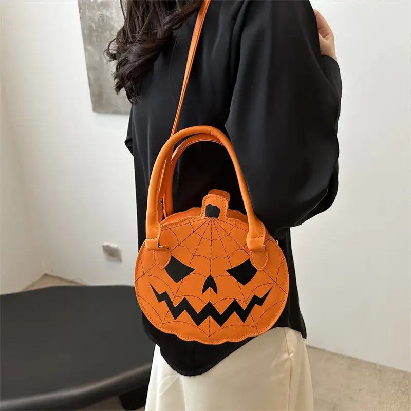 Novelty Halloween Pumpkin Shoulder & Crossbody Bag for Women