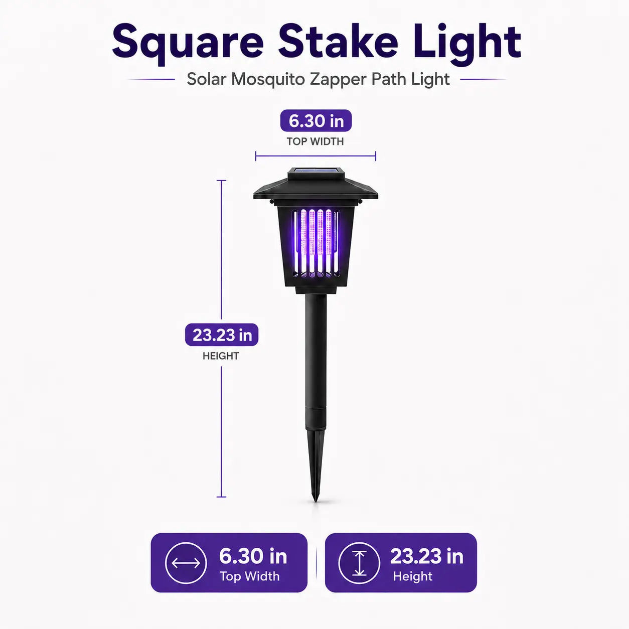 Outdoor Solar Mosquito Zapper: Dual-Mode Waterproof UV Bug Killer Stake Light