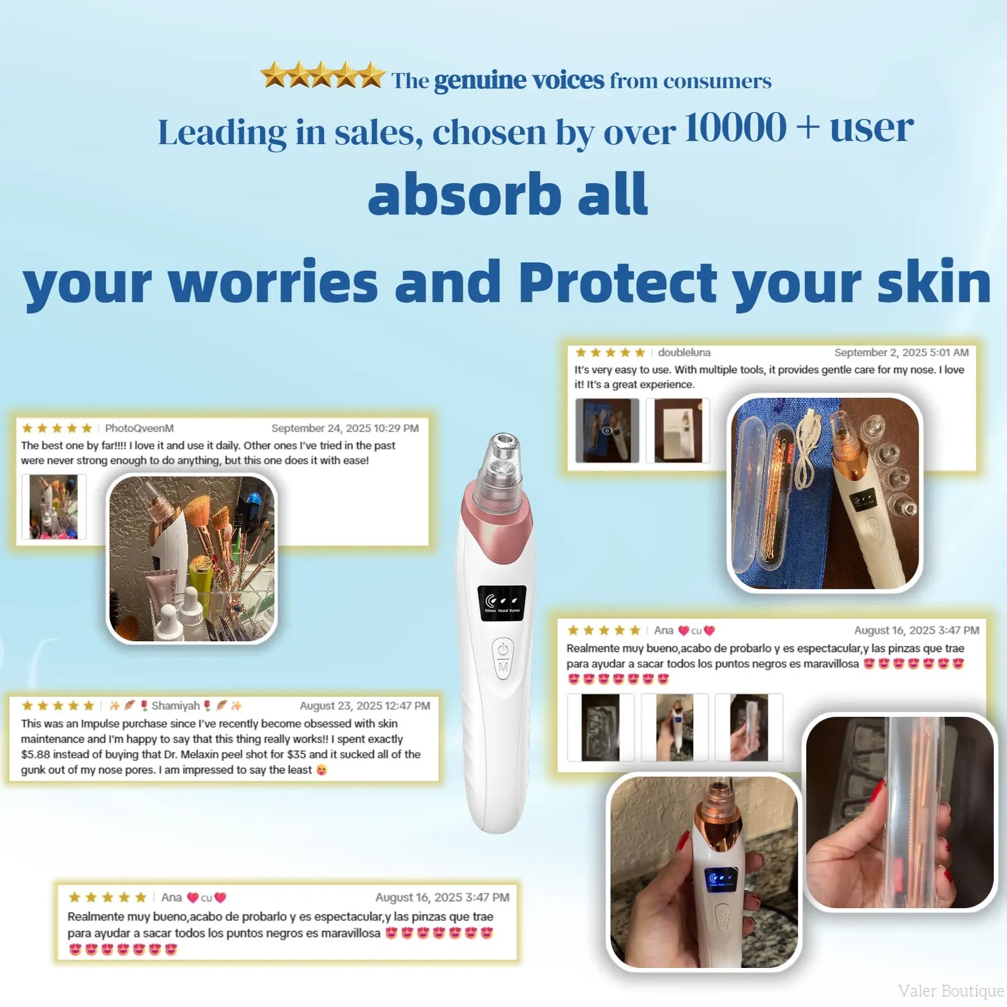 Electric Blackhead Remover – USB Pore Vacuum Facial Cleaner