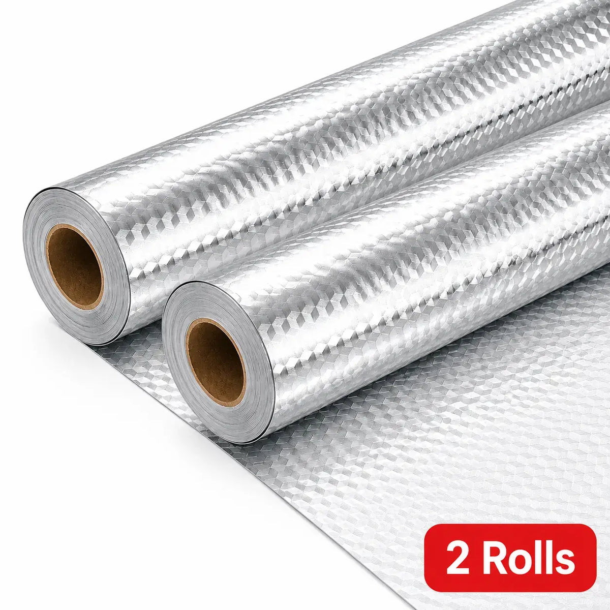 Oil-Proof Aluminum Foil Kitchen Backsplash Wallpaper – Self-Adhesive Heat-Resistant Silver Contact Paper
