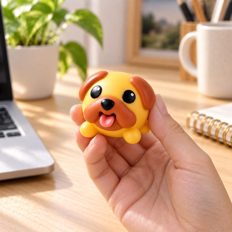 Funny Tongue Popping Pug Fidget Toy – Soft Silicone Stress Relief Desk Gadget