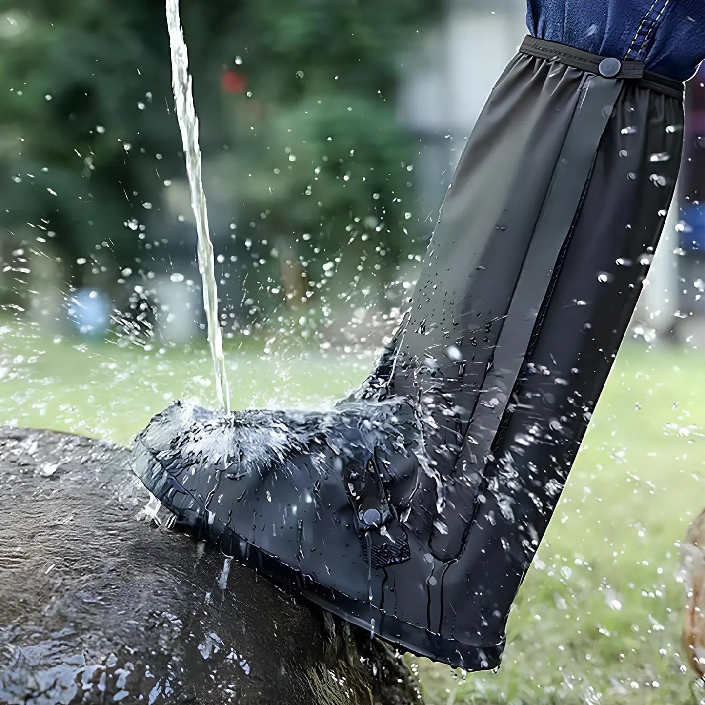 Waterproof Rain Shoe Covers – Reusable Non-Slip Overshoes with Reflective Strip