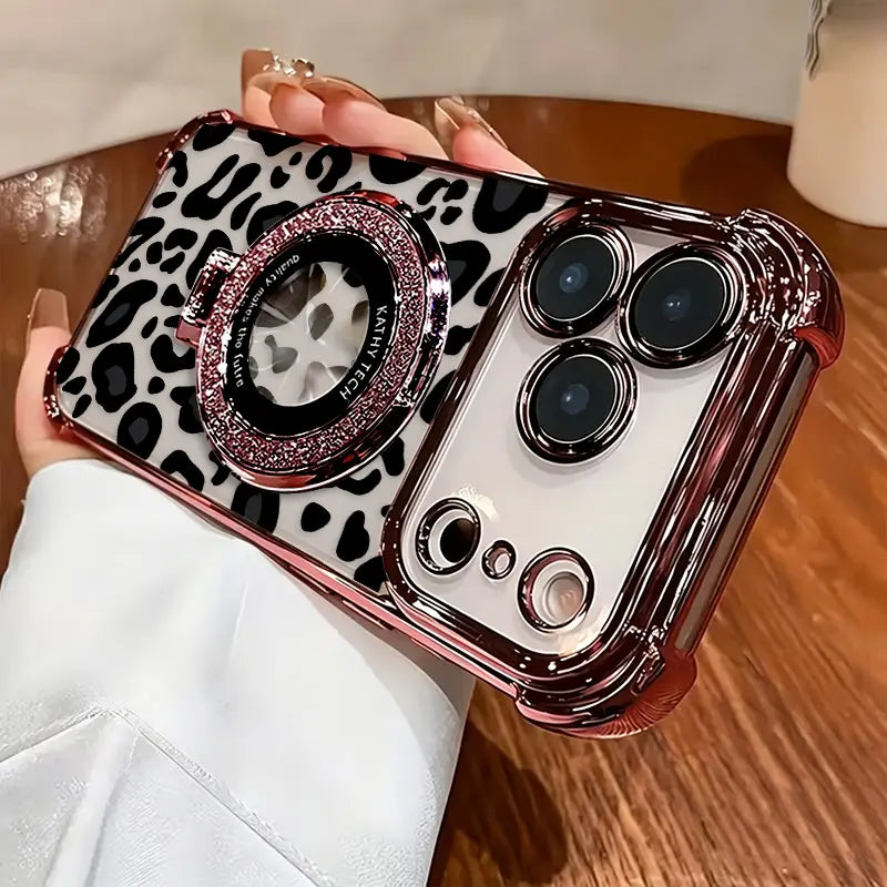 Sexy Leopard Print Transparent Soft Silicone Shockproof Case for iPhone 18 Pro Max
